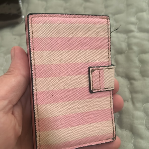 Victoria Secret Accordion Card Case  striped heart logo - Picture 3 of 6